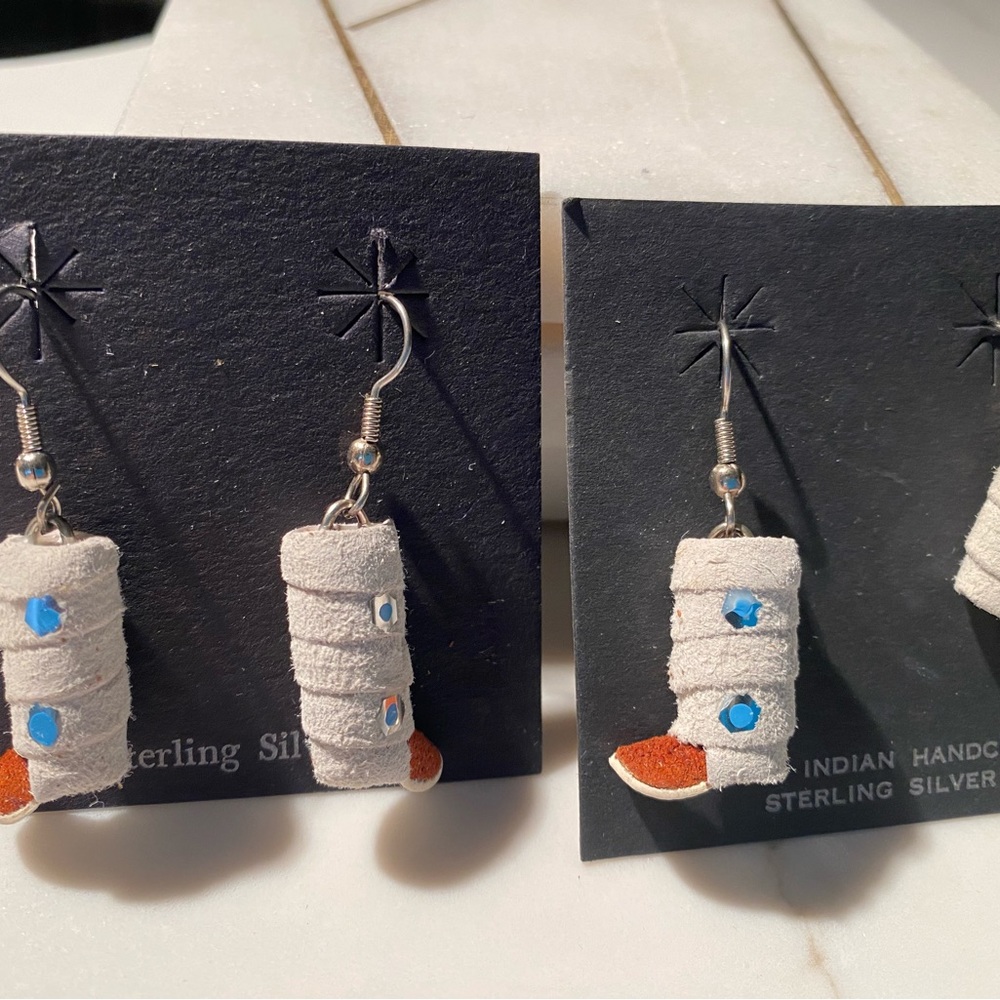 Hand crafted moccasin earrings